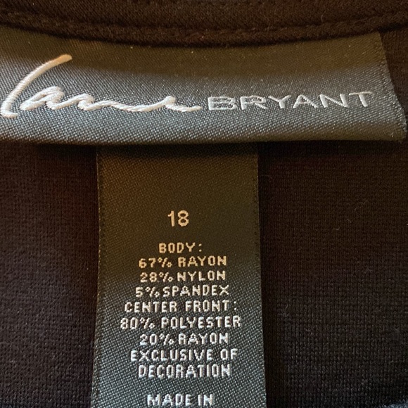 Lane Bryant Black Panel Front Dress with Lace Overlay-Size 18 - Picture 5 of 5